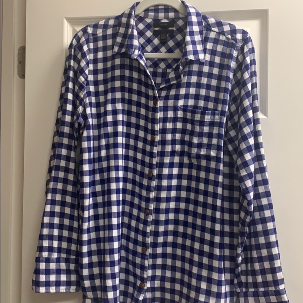 JCrew cotton flannel gingham shirt